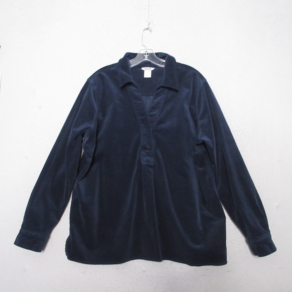 Duluth Top Shirt Women XXL‎ Blue Corduroy Outdoor Camp Hike Gorpcore Relaxed Fit